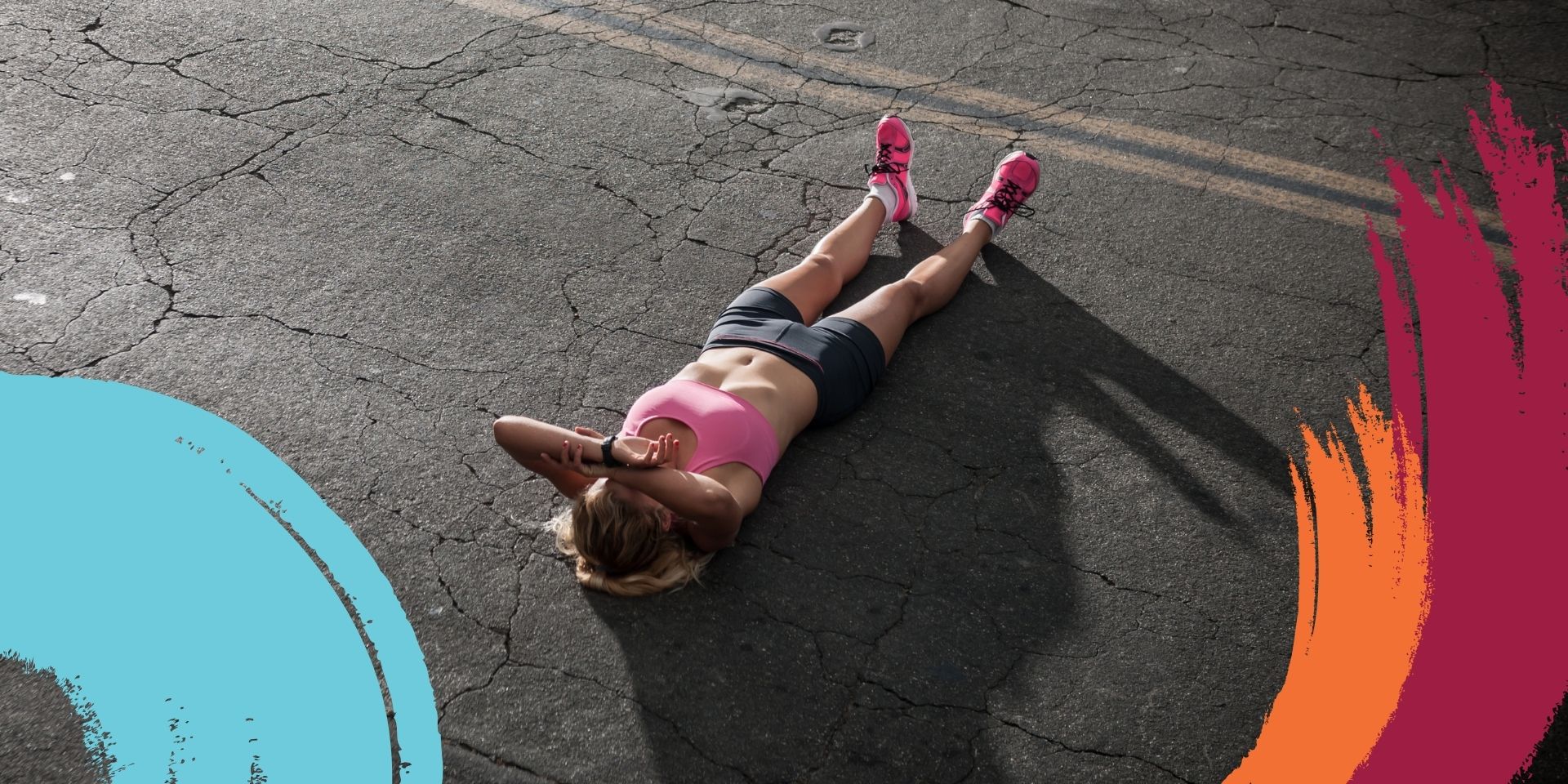 banner image of exhausted female athlete