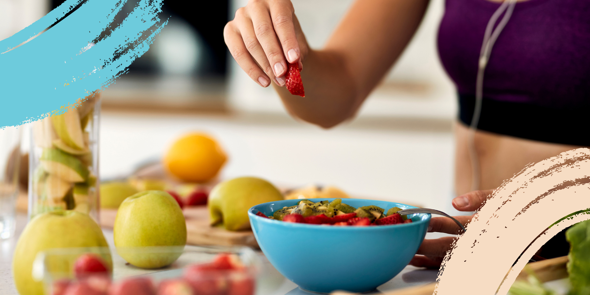 Woman preparing food in a kitchen